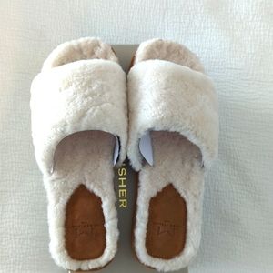 NWT Marc Fisher Felicy shearling slipper size 9